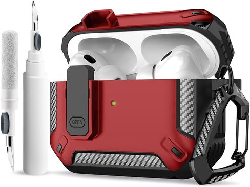 Meliya for AirPods Pro 2nd/1st Generation Case Cover with Cleaner Kit & Keychain, Automatic Pop-up Full Protection Hard Protective Case with Secure Lock for Apple AirPods Pro 2 (2023/2022/2019) in Saudi Arabia