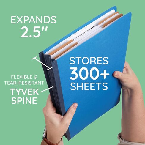 10 Blue Legal Size Classification Folders - 2 Divider 2 Inch Tyvek expansions - Durable 2 Prongs Designed to Organize Standard Law Client Files, Office Reports - Legal Size, 8 3/4 x 14 3/4, 10 Folders in Kuwait