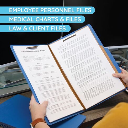 10 Blue Legal Size Classification Folders - 2 Divider 2 Inch Tyvek expansions - Durable 2 Prongs Designed to Organize Standard Law Client Files, Office Reports - Legal Size, 8 3/4 x 14 3/4, 10 Folders in Kuwait