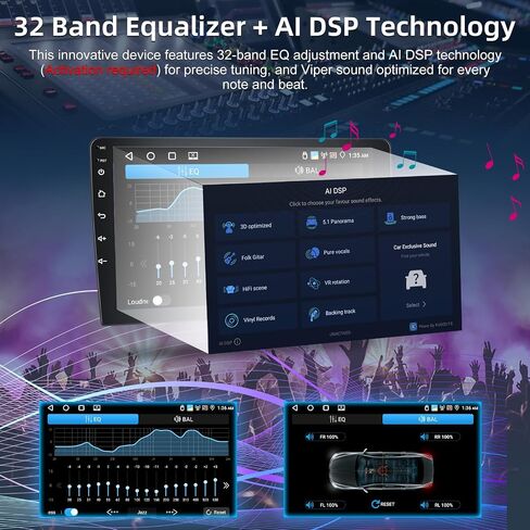 4+64G Android Car Stereo for Toyota RAV4 2007-2011, Wireless Carplay & Android Auto - 9 Inch IPS Touchscreen Radio with 32EQ DSP, WiFi, FM RDS, GPS, Mirror Link + AHD Rear View Camera in Saudi Arabia