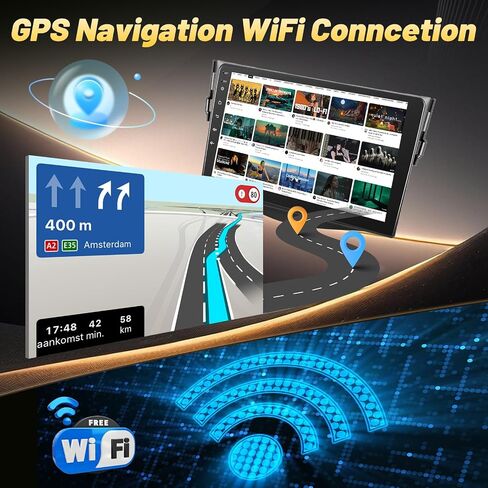 4 + 64g Android Car Stereo لـ Toyota Rav4 2007-2011 ، راديو Carplay و Android Auto - 9 بوصات من شاشة اللمس مع 32EQ DSP ، WiFi ، FM RDS ، GPS ، رابط المرآة + AHD View View Camera in Kuwait