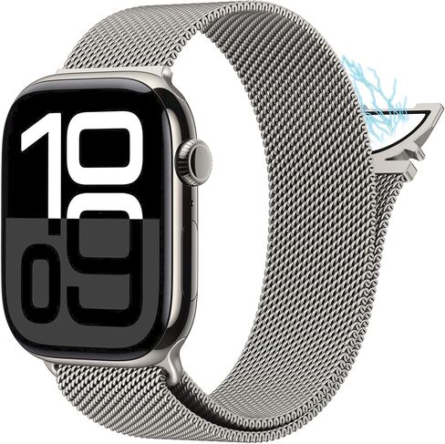 CTYBB Milanese Mesh Loop Compatible with Apple Watch Band 49mm 46mm 45mm 44mm 42mm Men Women, Stainless Steel Wider Metal Strap Magnetic Clasp for iWatch Series Ultra 2/Ultra 10 9 8 7 SE 6 5 4 3 2 1 in Kuwait