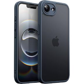 JETech Matte Case for iPhone 16e 6.1-Inch 2025, Shockproof Military Grade Drop Protection, Frosted Translucent Back Phone Cover, Anti-Fingerprint (Black)
