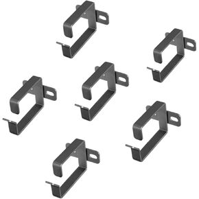 Server Rack Cable Management D-Ring Hooks 6 PCS of 1.7 x 2.7in - Network Rack-Mount Cord Organizer Ring Set for Power Cords, Fiber Optic or Network Patch Cables (5DRing)
