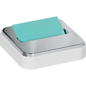 Post-it Note Dispenser for 3 in x 3 in Notes, White Base with Steel Top