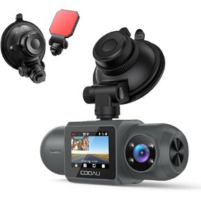 COOAU D30S 4K Dash Cam with Mount Bracket - Front and Inside Dual 2.5K 1080P with GPS Wi-Fi | 24H Parking Mode G-Sensor Accident Record