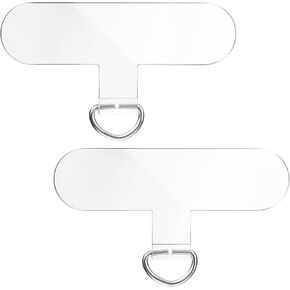 Lusofie 15 Pcs Phone Tether Tab Universal Cell Phone Tether Tabs Ultra Thin Transparent Phones Tab with Metal D Buckle
