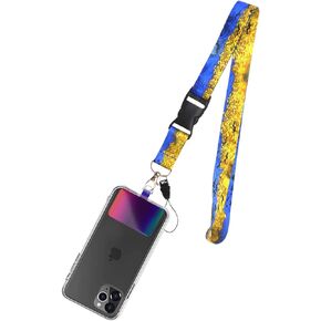 Phone Detachable Lanyard Van Gogh Starry Night Premium Neck Strap with Phone Pads for Most Smartphones Case Keys ID Card Holder for Women Men Adult (01)