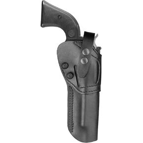 Premium Single Six Leather 22 5.5 Inch Revolver Holster for Ruger Wrangler, Single Six, Single Ten .22, Heritage Rough Rider, Colt New Frontier and Similar Pistols, Adj. Retention, Ambidextrous, Black