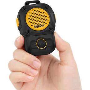 Wearable Bluetooth Speaker with IPX7 Waterproof, 12H Playtime, Built-in Mic - Lightweight Clip-On Wireless Speaker for Hands-Free Music & Calls, Ideal for Home, Outdoor, Running, Work (Black)
