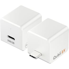 MAKTAR Qubii EX - USB-C Fits iPad Flash Drive for Android Smartphone iPhone Backup Flash Drive iPhone Photo Backup Storage Device with File Organizer App - White with 512GB