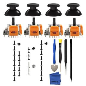 iParto 4 Pack Hall Effect Joystick Replacement Kit for PS5 - Anti-Drift 3D Analog Thumbsticks for PlayStation 5