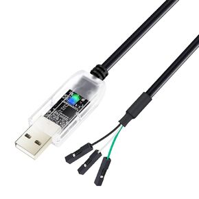 DTECH USB to TTL Adapter FTDI Chip 3.3V 3 Pin USB to UART Debug Cable FT232RNL IC Serial Converter 6ft LED Indicators Output 3.3 Volt for Windows 11 10 8 7 XP MAC Linux Easy Debugging Programming