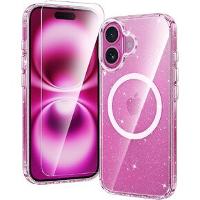 FNTCASE for iPhone 16 Case: Clear Military Grade Drop Protection Anti Yellowing Slim Case - Rugged Shockproof Protective Transparent Cell Phone Cover(Clear)