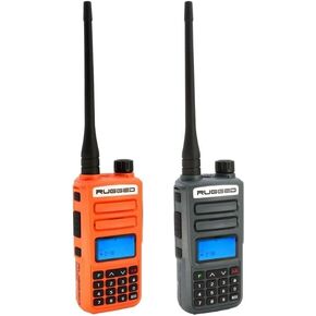 Rugged GMRS Two Way Handheld Radio Walkie Talkie for Hiking Camping Overlanding Off Road – Features Long Range Weather Channels and Rechargeable Battery