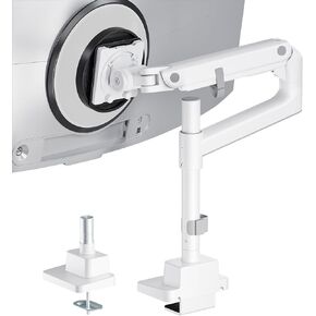 monTEK 17-57 Inch Ultrawide Monitor Arm for Up to 59.4lbs Screens, Aluminum Heavy-Duty Gas Spring Single Curved Screen Adjustable Monitor Stand,75/100mm Vesa Mount, Black