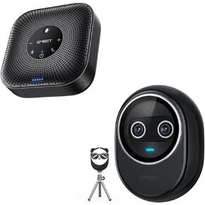 EMEET Piko+ 4K Webcam for Streaming and M0 Plus Bluetooth Speakerphone