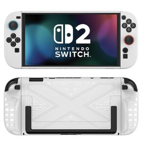 Canboc Protective Cover Compatible with Nintendo Switch 2 Console, Protective Case for Switch 2, White (Case Only)