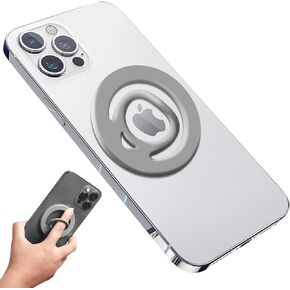 Double Side Magnetic Silicone Comfy Ring Grip Phone Holder, Loop Grip Phone Holder ，Comfortable，Strong Grip, Compatible with MagSafe for iPhone 16/15/14/13/12 Series (Gold) in Kuwait