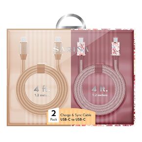 Sarina MFi Certified iPhone USB to Lightning Cable – Lightning & Type-C iPhone Charger Cord with 4FT, 6FT, 10FT Lengths - Compatible with All iPhone, iPad Models - Available in Multiple Style & Colors