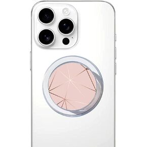 Magnetic Universal Phone Stand is Compatible with The iPhone Handle Stand, and The Handle rotates 360° with Transparent Magnetic core Geometry