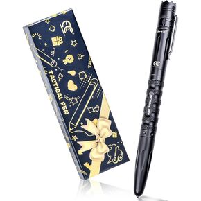 Tactical Pen with Flashlight, Led Flashlight with AAA Battery, Ballpoint Pen, Glass Breaker for Self Defense, Everyday Carry(EDC), with Two Ink Refills