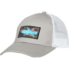 Edtrek Navigator Hat Fishing Hat مع Camo Patch و Amercian Flag Patch - Trucker Hat Mesh Back Capable Baseball Cap