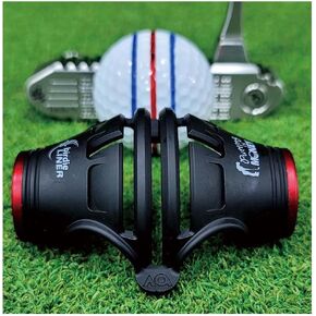 BIRDIE79 Premium Quality360-Degree+180-Degree Combined Birdie Liner Drawing Alignment Tool Kit- 360-Degree Triple 3-Line Golf Ball Marker with Gift Box Including 3 Marker Pens-Patent Pending.