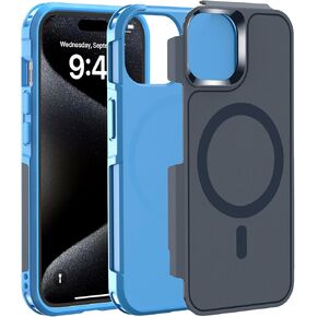 Magnetic Case for iPhone 15 14 & iPhone 13,[Compatible with Magsafe] [Military Grade Drop Protection] Dual Layer Heavy Duty Shockproof Phone Case 15,Black