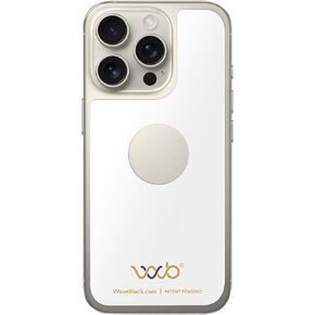 WAVEBLOCK EMF Blocker for Cell Phone - Made for iPhone 16/16 PRO - The Only Patented Real Scientifically Backed Lab-Tested 5G-Shield EMF Reduction Sticker, USA Made, Protect Yourself White