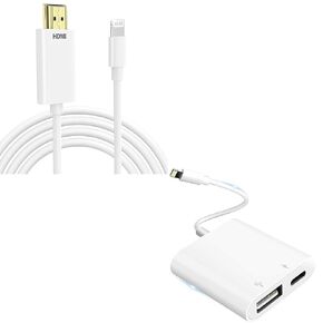Lightning to HDMI Cable لمحول كاميرا iPhone & USB مع الشحن