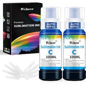Sublimation Ink 440ML Autofill Bottles Refill for Epson ET-2800 ET-15000 ET-2803 ET-2850 ET2400 ET2720 ET2760 ET2750 ET4800 etc.High-Yield Inkjet Printers Heat Press Transfer on Mugs