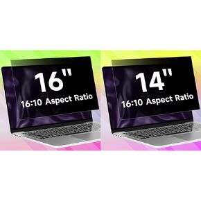 Laptop Privacy Screen Filter for 16 Inch 1920x1200 Resolution & 14 Inch 1920x1200 Resolution, Anti Blue Light Glare & Anti Scratch Computer Privacy Shield