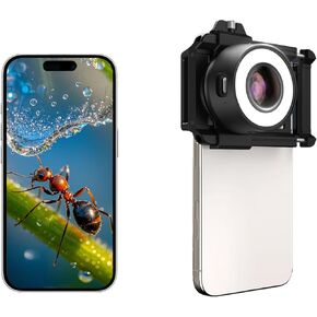 Apexel 120X Zoom Macro Lens Kit for Cell Phones, Pocket Microscope Camera with Selfie Light, HD Macro Photography Lens for iPhone Android Cell Phones