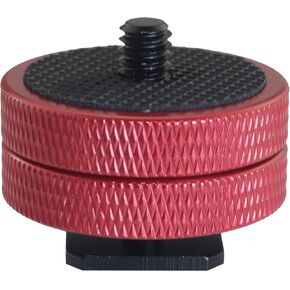 Double Hot Shoe Mount Screws Metal Hot Shoe Base Adapter Nut 1/4 DSLR Camera Camera Flash Accessory Red Tripod Screw Adapter Digital SLR Camera Mounts