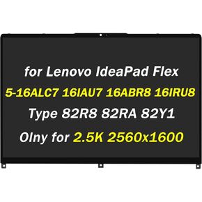 5D10S40040 5D10S40039 5D10S39795 5D10S39796 Replacement for Lenovo IdeaPad Flex 5i 5-16ALC7 5-16IAU7 5-16ABR8 5-16IRU8 16 Gen 7th 8th 16" 40Pins LCD Display Touch Screen Assembly (Only for 2560x1600)