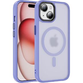 Designed for iPhone 15 Case with Magnetic Compatible with MagSafe Shockproof Protective Cover for iPhone 15 Phone Case (Deep Purple)
