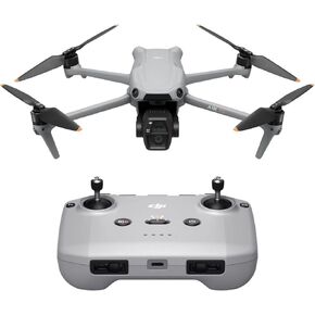 DJI Air 3S (RC-N3), Drone with Camera 4K, Dual-Camera Drone with 1" CMOS Wide-Angle Camera, 4K/60fps HDR Video & 14 Stops of Dynamic Range, 45-Min Max Flight Time, 20km Transmission Range