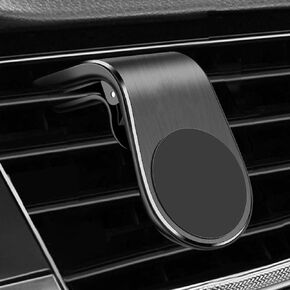 Mobile Phone Navigation Magnetic Bracket, L Type 360° Rotatable Car Phone Mount Magnet Universal Car Cellphone Holder Strong Magnet Mount forAny Smartphone (Black)