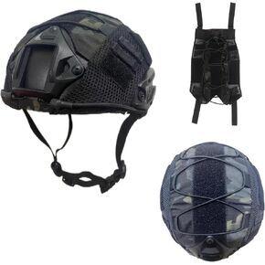 Airsoft Fast Helmet with Helmet Cover,PJ Type Tactical Helmet with Front NVG Mount and Side Rail,Military Tactical Airsoft Gear