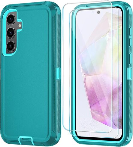 حالة هاتف Qinmay لـ Samsung Galaxy A36 5G مع حامي شاشة HD ، و Cover Cover Cover Cover Hights Huchproof و Dropproof For Galaxy A36 ، WineredPink in Kuwait