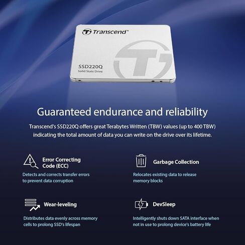 ترانسيند TS1TSSD220Q 1TB ساتا III 6Gb/s SSD220Q، فضي in Kuwait