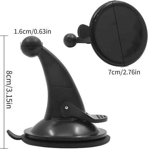 jose2015 17mm TPU Ball Mount Suction Cup, Windshield Suction Cup Mount GPS, GPS Mount for Nuvi Drive Dezl RV GPS Black in Saudi Arabia