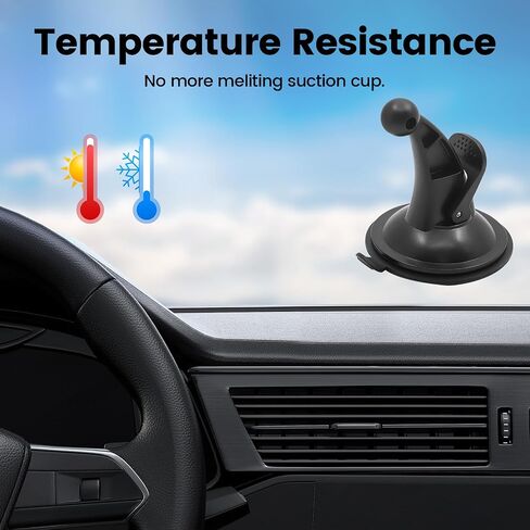jose2015 17mm TPU Ball Mount Suction Cup, Windshield Suction Cup Mount GPS, GPS Mount for Nuvi Drive Dezl RV GPS Black in Saudi Arabia