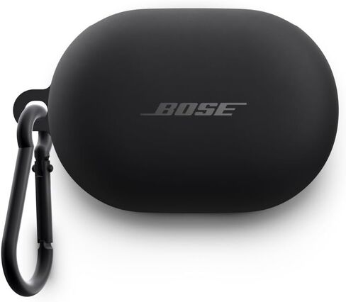 Bose QuietComfort Earbuds Silicone Case Cover, Protective Silicone Exterior, with Aluminum Carabiner for Convenient Carrying, Black in Kuwait