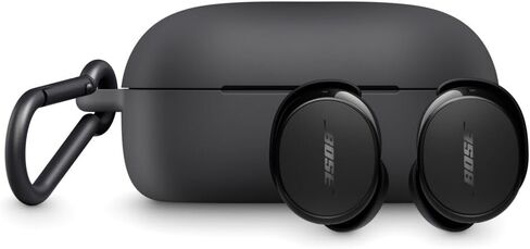Bose QuietComfort Earbuds Silicone Case Cover, Protective Silicone Exterior, with Aluminum Carabiner for Convenient Carrying, Black in Kuwait