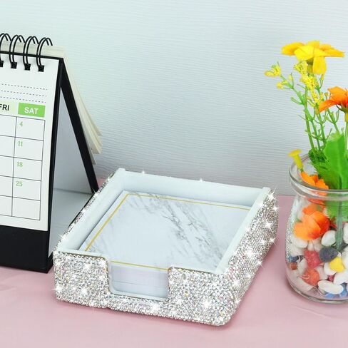 MultiBey Clear Acrylic Desktop Set Self-Stick Note Holders & Staple Removers Tool Memo Pad Holder Dispenser Office School Supplies (Gold) in Saudi Arabia