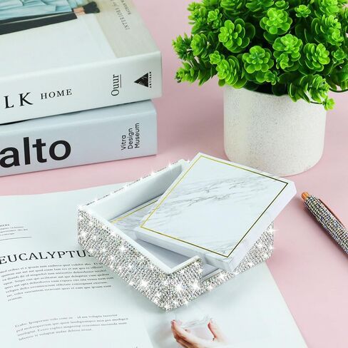 MultiBey Clear Acrylic Desktop Set Self-Stick Note Holders & Staple Removers Tool Memo Pad Holder Dispenser Office School Supplies (Gold) in Saudi Arabia