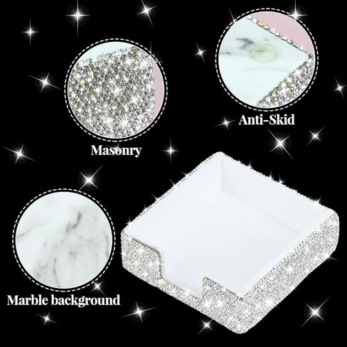 MultiBey Clear Acrylic Desktop Set Self-Stick Note Holders & Staple Removers Tool Memo Pad Holder Dispenser Office School Supplies (Gold) in Saudi Arabia
