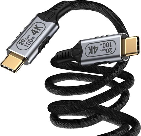 كابل USB C طويل الشحن ، USBC إلى USBC 20ft/6M ، 20 جيجابت في الثانية كابل USB C ، كابل USB C 3.2 Gen 2 ، Cable C 4K Cable @60 هرتز ، 100W USB C كبل ، كابل USB عالي السرعة in Kuwait